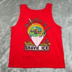 Vintage Aokis Shave Ice Tank Top Men Medium North Shore Hawaii Surfing Haleiwa